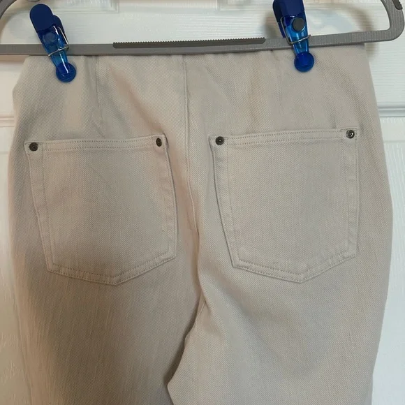 NWOT Belle by Kim Gravel Cream Straight Leg Knit Pants - Picture 4 of 6